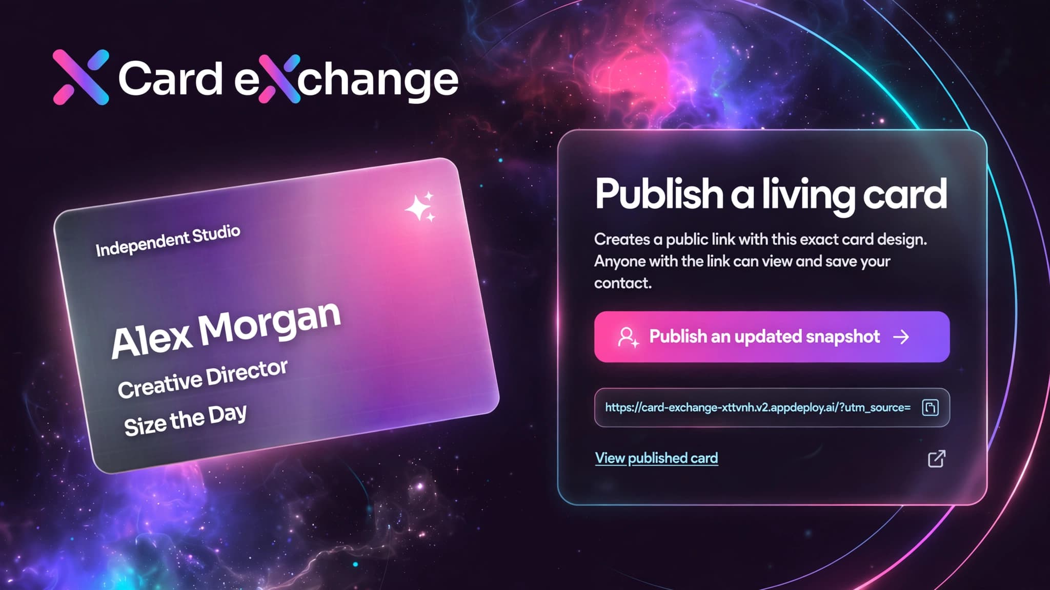 Card eXchange promotional artwork, first uploaded image