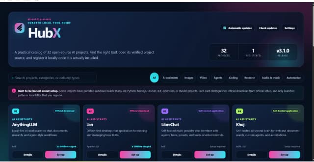 HubX screenshot 1