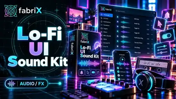 Lo-Fi UI Sound Kit fabriX Store artwork