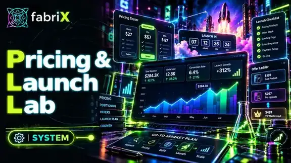 Pricing & Launch Lab fabriX Store artwork