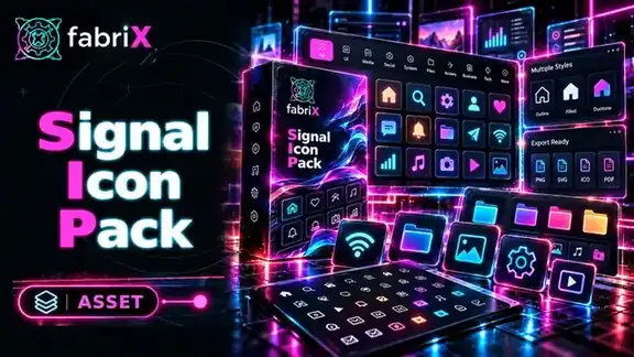 Signal Icon Pack fabriX Store artwork