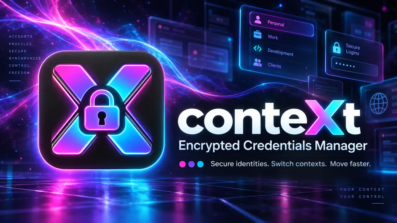 conteXt encrypted credentials manager for secure developer identities and project context