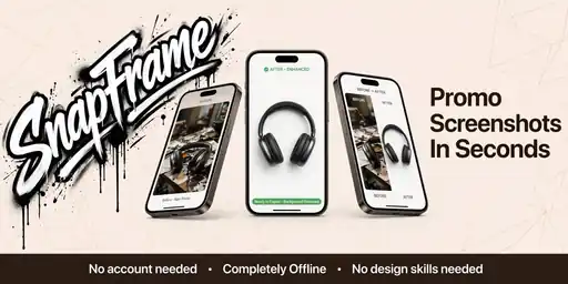 SnapFrame wide tan promotional artwork for the screenshot studio